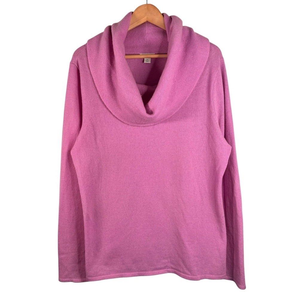 Sundance 100% Cashmere Sweet Sentiments Cowl Neck Sweater Size XL Orchid Purple